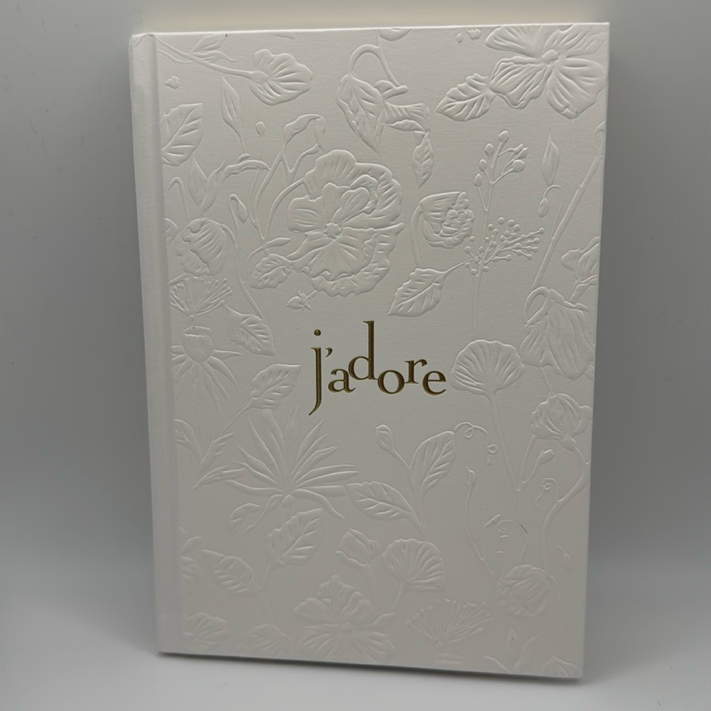 Dior J'adore Embossed Journal in White and Gold